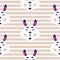 Cheerful lama baby vector beige striped seamless repeat pattern.