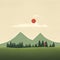 Cheerful Landscape Illustration In The Style Of Alessandro Gottardo