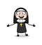 Cheerful Nun Lady Laughing in Excitement