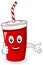 Cheerful Paper Soda Drink Character