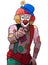 Cheerful Party Clown Pointing