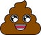 Cheerful poop emoji vector illustration