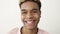 Cheerful portrait of young african american man smiling at camera