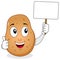 Cheerful Potato Character & Blank Banner