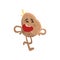 Cheerful Potato Walking, Cute Vegetable Character with Funny Face Vector Illustration