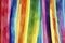 Cheerful Rainbow Watercolor Stripes for Invitations and Posters.