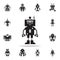 cheerful robot icon. Detailed set of robot icons. Premium graphic design. One of the collection icons for websites, web design,