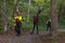 Cheerful safety rescue team in Smoky Mountains