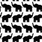 Cheerful seamless pattern with elephants. black and white. vector