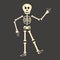 A cheerful skeleton who is doing well.