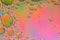 Cheerful tropical, citrus colored psychedelic abstract in yellow and pink