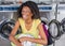 Cheerful Woman With Laundry Basket