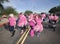 Cheerful Women in Breast Cancer Walk