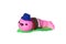 Cheerful worm on a white background. Soft plasticine craft