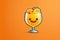 Cheerfull Orange Juice Glass Generative AI