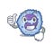 Cheerfully basophil cell making Thumbs up gesture