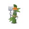 Cheerfully Farmer bamboo cartoon picture with hat and tools