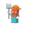 Cheerfully Farmer eraser cartoon picture with hat and tools