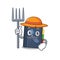 Cheerfully Farmer phone book cartoon picture with hat and tools