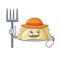 Cheerfully Farmer pierogi cartoon picture with hat and tools