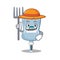 Cheerfully Farmer saline bag cartoon picture with hat and tools