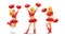 Cheerleader Girls Dancers With Pompoms isolated illustration