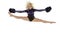Cheerleader splits in the air