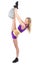 Cheerleader woman dancer in modern twine pose