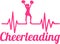 Cheerleading heartbeat line