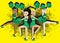 Cheerleading Squad in green