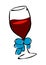 Cheers illustration wine glass vector