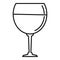 Cheers wineglass icon, outline style