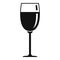 Cheers wineglass icon, simple style