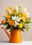 Cheery Blooms: A Vibrant Display of Yellow Flowers in a Small Ro