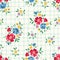 Cheery and Bright Chintz Romantic Meadow Wildflowers Vector Seamless Pattern