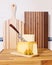 Cheese Aperitif White Cheddar Yellow Gouda Walnut Maple Wood Chopping Block