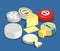 Cheese Assortment Isometric Design Concept