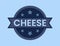 Cheese Badge vector illustration, Cheese Stamp