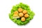 Cheese balls appetizer with olives