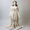 Cheese-based 3d Printed Woman In Ornate Dress: A Lovecraftian Fusion Of Marine Biology And Late 19th Century Fashion