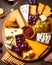 Cheese board and wine