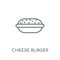 Cheese burger linear icon. Modern outline Cheese burger logo con