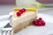 Cheese cake with red currant