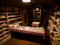 Cheese cellar at farm in Lombardy, Italy.