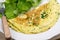 Cheese and chives omelet