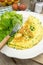 Cheese and chives omelet