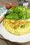 Cheese and chives omelet