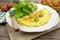 Cheese and chives omelet