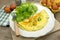 Cheese and chives omelet