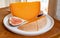Cheese collection, French cheese mimolette made from cow milk